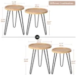 Harv Modern Natural wood Side table - Set of 2 - Image 6