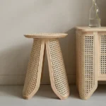 Cavy Rattan Side table with Natural wood - Image 3
