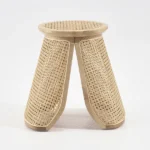 Cavy Rattan Side table with Natural wood - Image 4