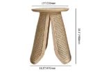 Cavy Rattan Side table with Natural wood - Image 8