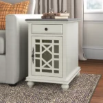 Ahmara Side table natural wood with storage