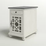 Ahmara Side table natural wood with storage - Image 5