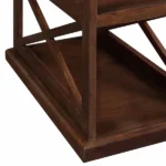 Arthella Natural wood Side table with storage - Image 4