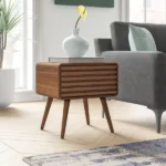 Birilian Natural Wood Side table - One drawer - Image 2
