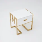 Jocise Modern White Side Table - One drawer - Image 7