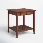 Aidan Natural wood side table - One drawer - Image 5