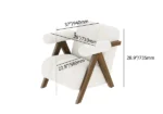Arika Modern Natural wood Arm chair - Image 7