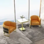 Metal chair leather - LAROCHE