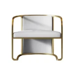 Louis Modern Metal chair and leather - Image 14