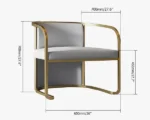 Louis Modern Metal chair and leather - Image 16