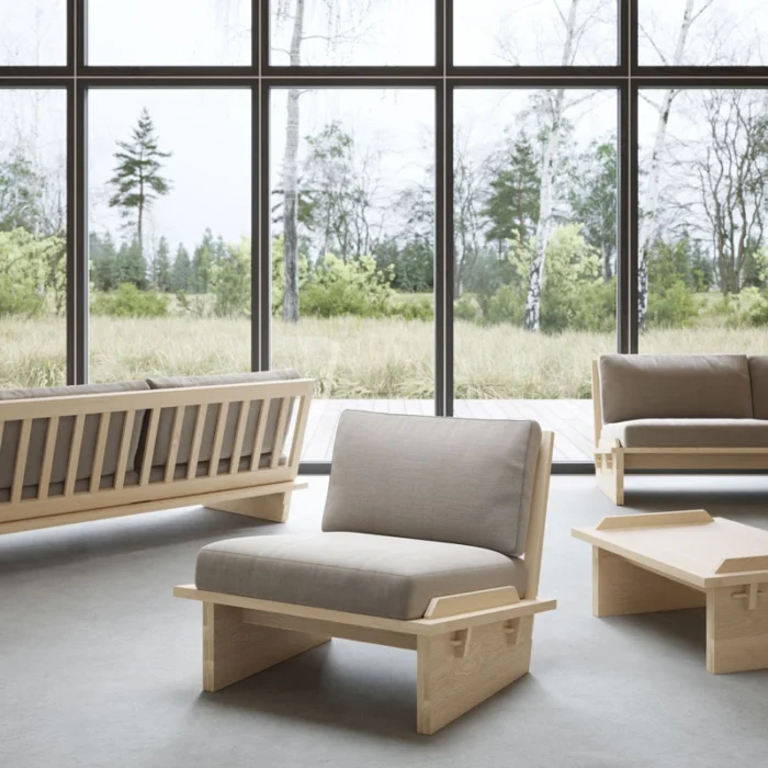 Natural wood chair - Wilson - Image 1