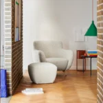 Fluffy Natural wood Armchair