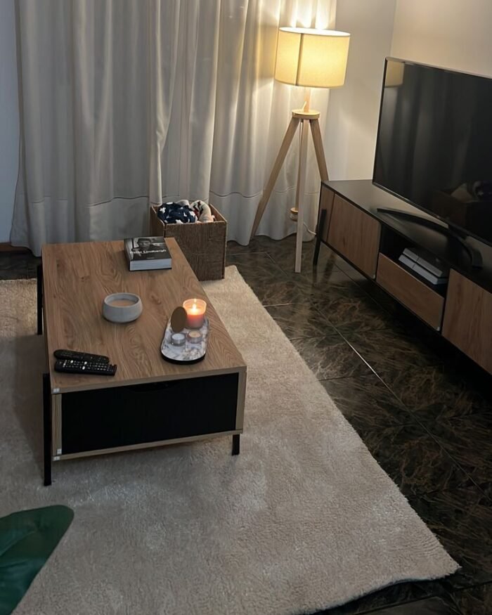 Ekosta -Modern TV unit with cabinet, drawer and storage unit - Image 4
