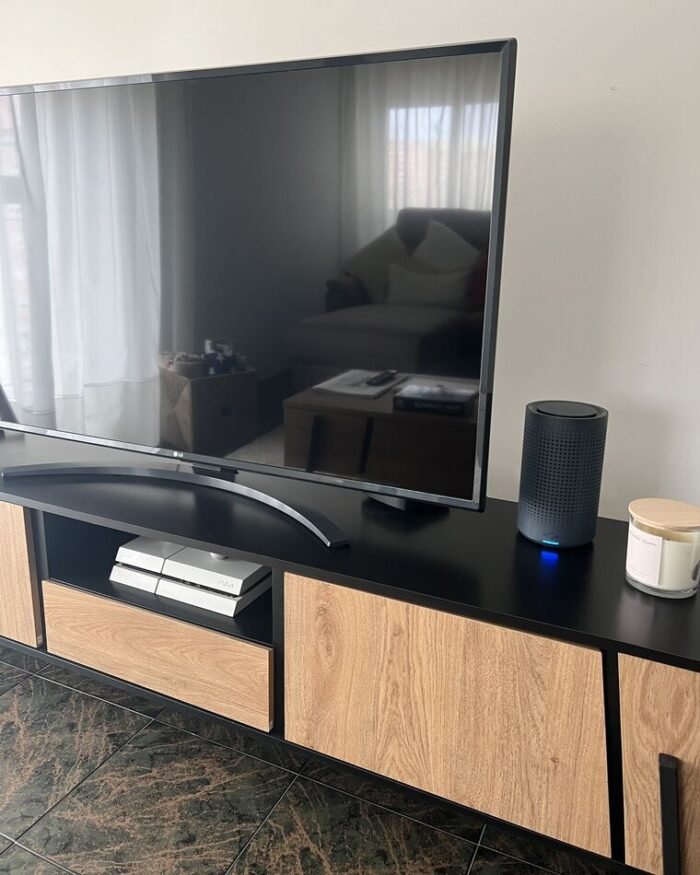 Ekosta -Modern TV unit with cabinet, drawer and storage unit - Image 5