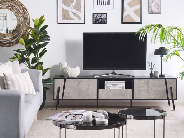 Ekosta -Modern TV unit with cabinet, drawer and storage unit - Image 10