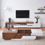 Rikke Natural wood tables set - Set of 2