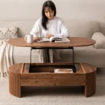 Santro Oval coffee table with additional storage unit - Image 4