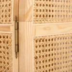 Milan Wardrobe natural wood with rattan - Image 5
