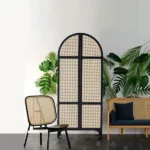 Milan Wardrobe natural wood with rattan - Image 9