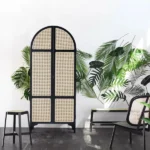 Milan Wardrobe natural wood with rattan - Image 10