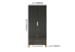 Mavina Modern Tall Wardrobe with Storage - Image 6