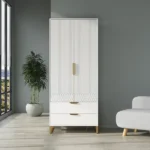 Mavina Modern Tall Wardrobe with Storage - Image 7