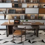 Remi Desk Natural wood with Metal - Image 6