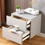 Grayish White Nightstand Modern 2-Drawer - Image 10