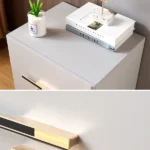 Grayish White Nightstand Modern 2-Drawer - Image 11