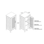 Paolo Natural wood Bathroom cabinet - Image 10