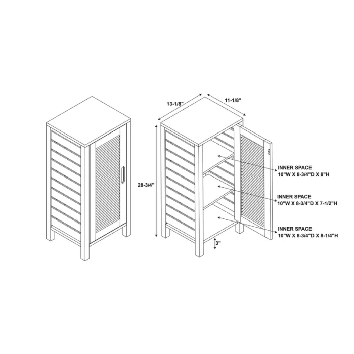 Paolo Natural wood Bathroom cabinet - Image 10