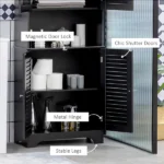 Aremiah Natural wood Bathroom cabinet - Image 3