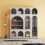 Mora bookcase with shelves and drawers - natural wood. - Image 3