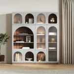 Mora bookcase with shelves and drawers - natural wood. - Image 4