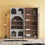 Mora bookcase with shelves and drawers - natural wood. - Image 5
