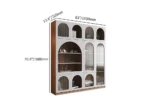 Mora bookcase with shelves and drawers - natural wood. - Image 6
