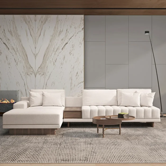 Armia L-Shaped Sectional Natural wood - Image 3