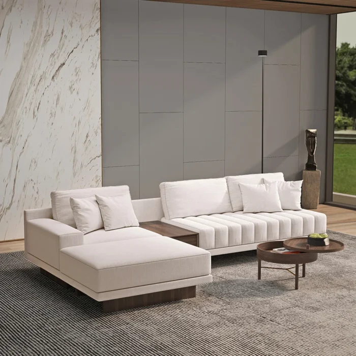 Armia L-Shaped Sectional Natural wood - Image 4