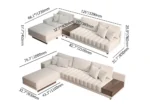 Armia L-Shaped Sectional Natural wood - Image 9
