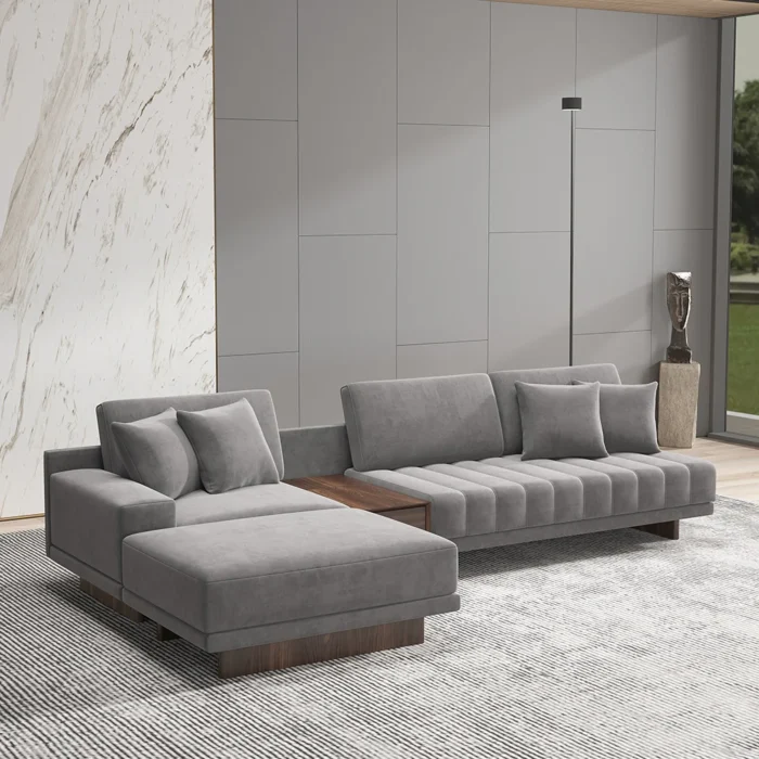 Armia L-Shaped Sectional Natural wood - Image 16