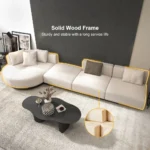 Sandro L-Shaped Sectional Natural wood - Image 4