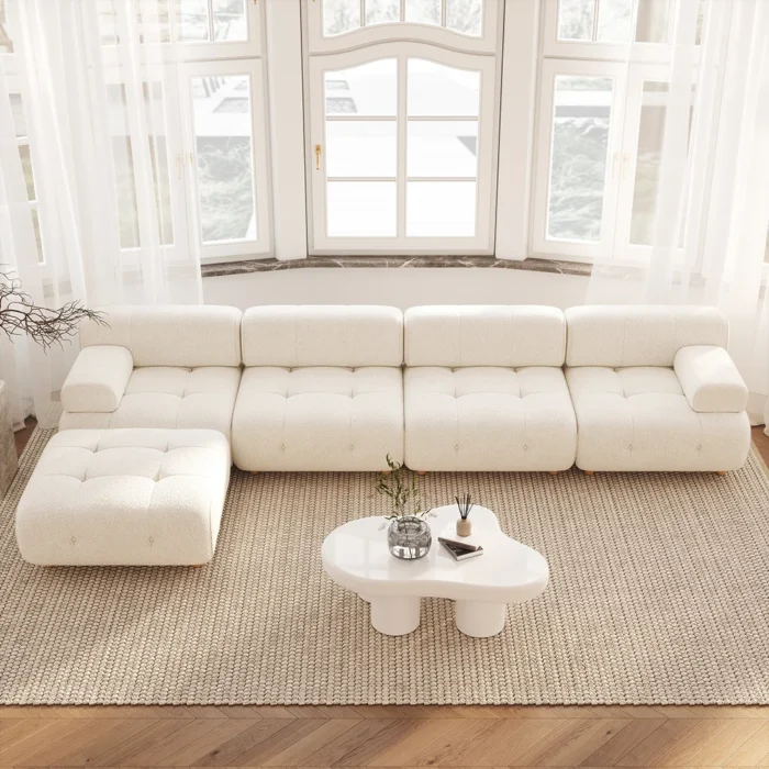 Hetach Corner L-Shaped Sectional Natural wood - Image 3