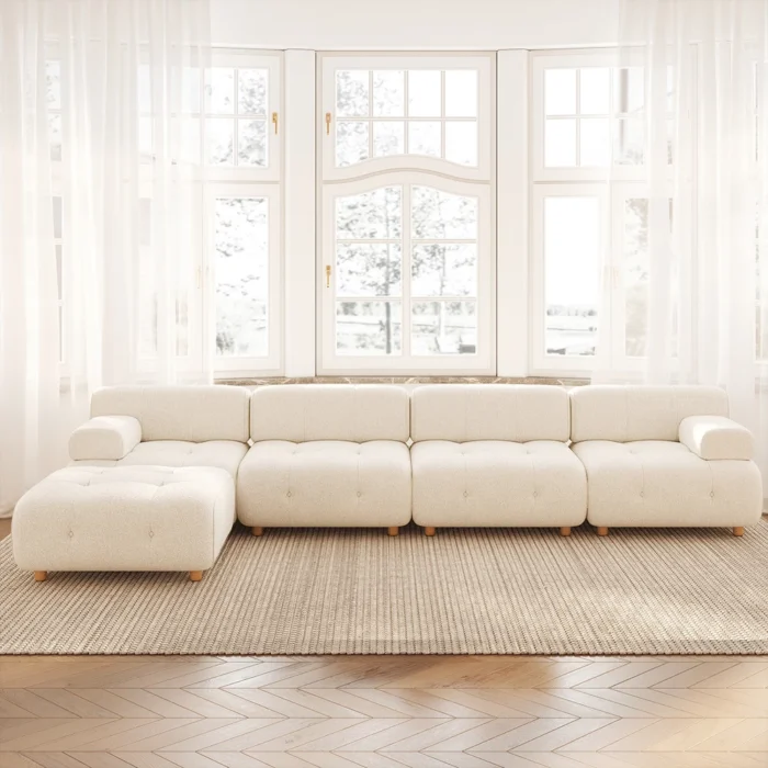 Hetach Corner L-Shaped Sectional Natural wood - Image 4