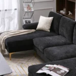 Mocha L-Shaped Sectional Natural wood - Image 5