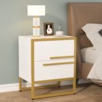2-Drawer Nightstand, Modern Bedside Cabinet End Table - Image 4