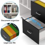 File Cabinet, Mobile Lateral File Cabinet with 2 Drawers - Image 6
