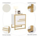 2-Drawer Nightstand, Modern Bedside Cabinet End Table - Image 7