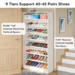 Shoe Cabinet, 9 Tiers Freestanding Shoe Storage Rack - Image 7