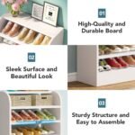 Shoe Cabinet, 8-Tier Shoe Shelf Shoes Rack Organizer - Image 7