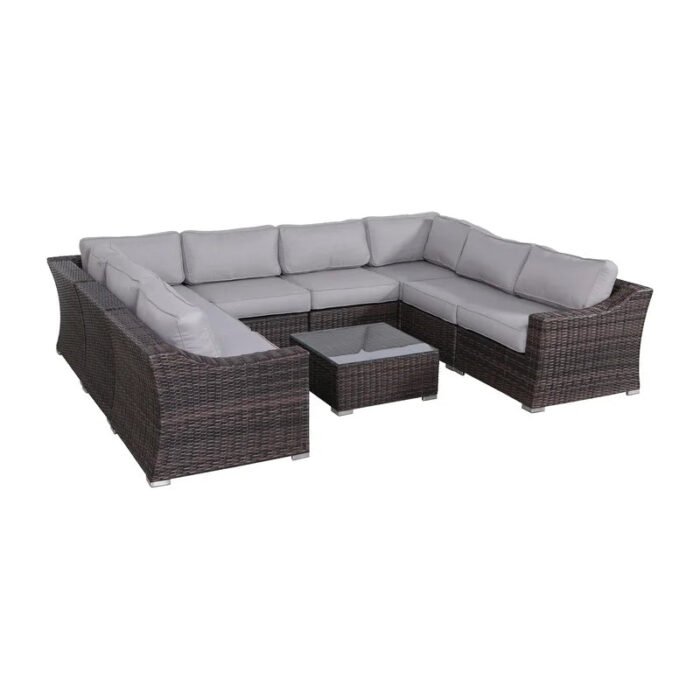Rattan breaker corner suitabfor 8 peopin U shape - Image 6